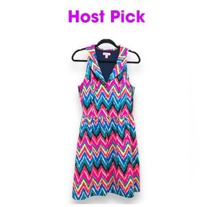 NWT Lilly Pulitzer Fluorescent Sherlynn Dress in Hearts a Flutter Pattern